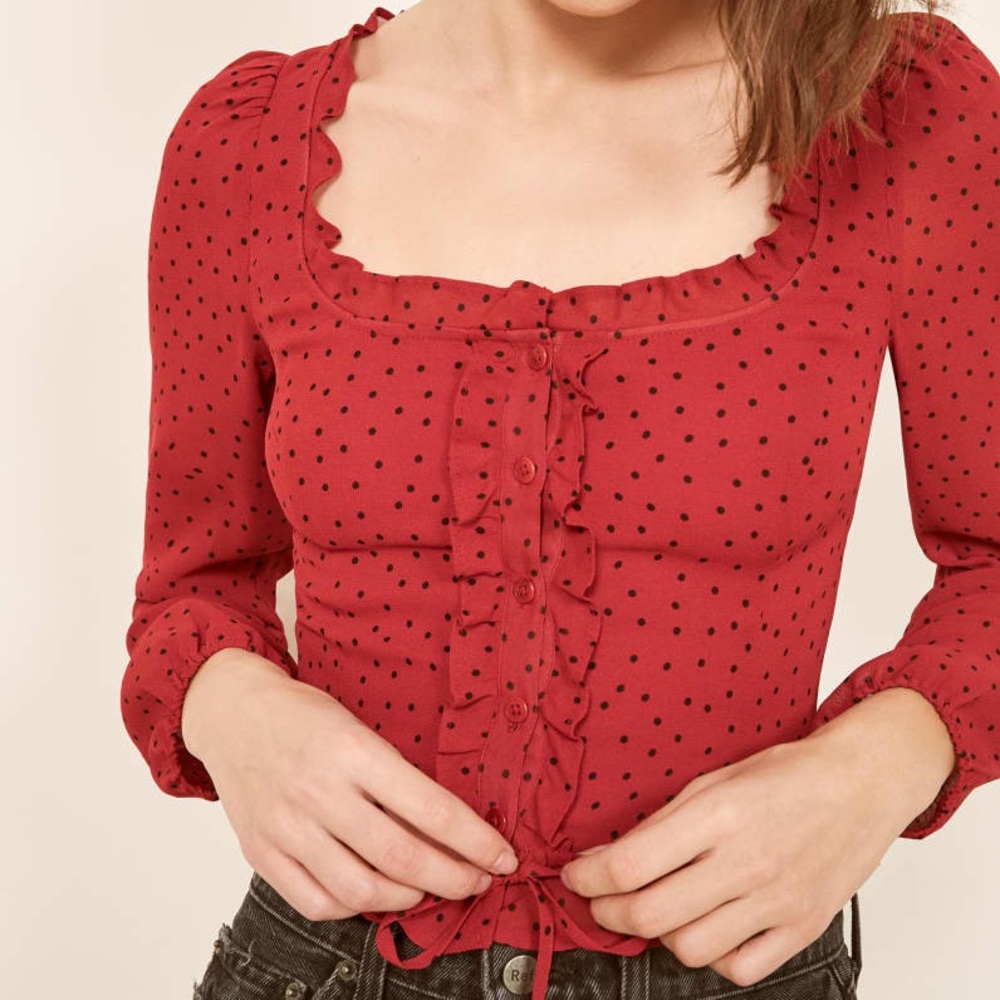 Italia Reformation ruffle top